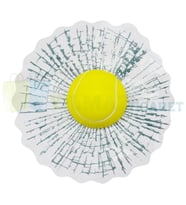 Araba Cam Tenis Topu Arka Cam Oto Sticker 3d Yapıştırma Sarı Renk Yüksek Kalite 17 x 17 Cm