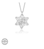 SWAROVSKİ TAŞLI KAR TANESİ 925 AYAR GÜMÜŞ KOLYE
