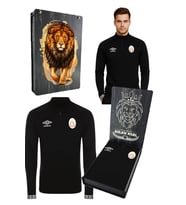 Galatasaray Orijinal Lisanslı Yarım Fermuar Siyah Sweat UV Hediyelik Ahşap Kutu
