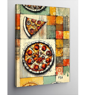 Kanvas Tablo Lezzetli Pizza Sanatı