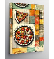 Kanvas Tablo Lezzetli Pizza Sanatı