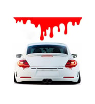 Far Altı Kan Damlası Oto Sticker Kırmızı