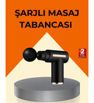Şarjlı Kas Masaj Aleti 6 Kademe 4 Başlık Derin Doku Ems Titreşim Sporcu Masaj Tabancası - Lisinya