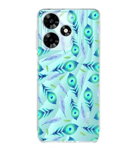 PrintiFy İnfinix Hot 30i ile Uyumlu Nazar Boncuğu 3 Baskılı Kamera Korumalı Şeffaf Silikon Kılıf