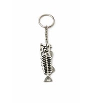 Fishbone Spirit – Balık Kılçığı Figürlü Gümüş Renk Unisex Metal Anahtarlık
