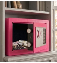 Closter C17PK Ev Tipi Çelik Para Kasası 17x23x17 cm Pembe