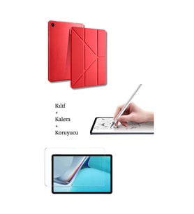 Galaxy A9 Plus 11 inç X210 Uyumlu Tablet Kılıfı Tablet Kalemi Ve Ekran Koruyucu Set