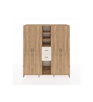 Kronos Dolap 15 Raflı 2 Çekmeceli 4 Kapaklı 220x59x243 Çam-Çam/Aytaşı