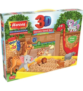 3D KALIPLI ORMAN HAYVANLARI KİNETİK KUM SET 1000 GR KUM-038