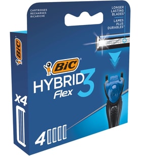 Lexroo Hybrid 3 Flex Erkek Tıraş Bıçağı 1 Sap ve 4 Yedek Başlık, 3 Nano Teknolojik Titanyum Bıçak
