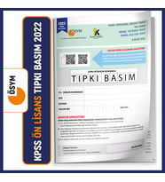 2022 KPSS Ön Lisans ÖSYM Çıkmış Soru Tıpkı Basım Türkiye Geneli Dijital Çözümlü