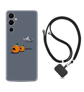 Tecno Pova Neo 2 Kılıf Resimli Boyun Askılı İpli Desenli Silikon Orange Escape 1374