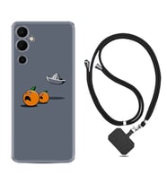 Tecno Pova Neo 2 Kılıf Resimli Boyun Askılı İpli Desenli Silikon Orange Escape 1374