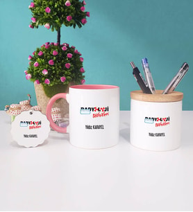 Radyoloji Teknikeri Kupa Bardak Pembe Kalemlik ve Anahtarlık