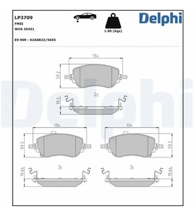 DELPHI LP3709 On Fren Balatasi 77368941