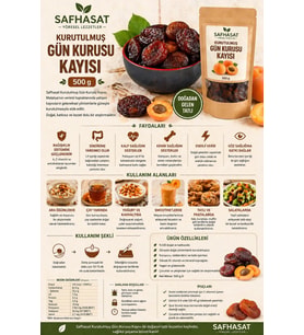 Safhasat Kurutulmuş Gün Kurusu Kayısı 500 g