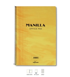 Manilla Ofis Defter 17x24 Kareli Sarı