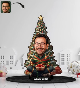 BK Gift Kişiye Özel Erkek Yılbaşı Tasarımlı Karikatür Biblo -4, Yılbaşı Hediyesi, Yeni Yıl Hediyesi