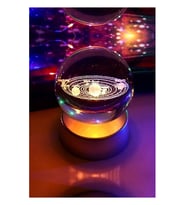 Gezegen Cam Küre Işıklı 3d Led Işık Dekoratif Hediyelik