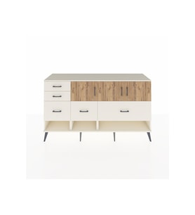 Kronos Konsol 3 Raflı 5 Çekmeceli 3 Kapaklı 176x59x99 Aytaşı-Çam/Aytaşı