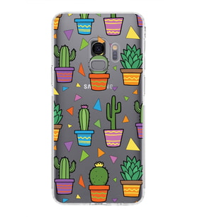 PrintiFy Samsung Galaxy S9 ile Uyumlu Water Color 4  Kamera Korumalı Şeffaf  Kılıf