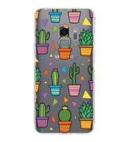 PrintiFy Samsung Galaxy S9 ile Uyumlu Water Color 4  Kamera Korumalı Şeffaf  Kılıf