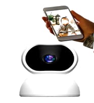4MP 2K WiFi IP  Kamera Kablosuz  360 Derece Dönen WIFI Güvenlik Kamera CMR26 (Pamuk Beyaz)