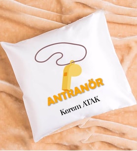 Antrenör Tasarımlı Kişiye Özel Hediye Antrenör Yastık