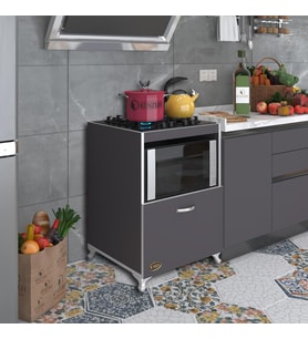 Kenzlife ocak dolabı demi gri 85*60*57 mutfak modül mini fırın  ankastre ocak için