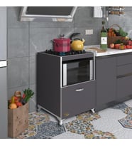 Kenzlife ocak dolabı demi gri 85*60*57 mutfak modül mini fırın  ankastre ocak için