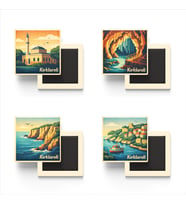 Kırklareli - Baskılı Buzdolap Magneti Kare - 9x9 cm - 4 Adet