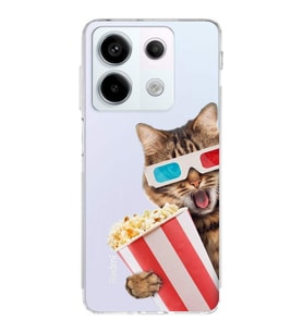 PrintiFy Xiaomi Redmi Note 13 Pro 5G ile Uyumlu Kedi 1 Kamera Korumalı Şeffaf Kılıf