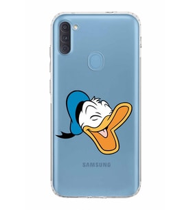 Samsung Galaxy A11  Kamera Korumalı  Kapak Donald Duck Tasarımlı  Şeffaf Kılıf