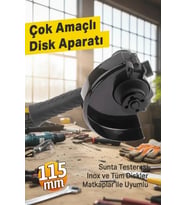 Matkap Ucuna Takılabilen Çok Amaçlı Taşlama Ve Sunta Kesim Diski Aparatı Sert Plastik Seti 115 mm
