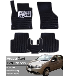 RENAULT SYMBOL 3 (2013-2020) Uyumlu EVA Paspas Tam Set–Oto Paspas,Araca Özel,Kolay Montaj