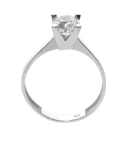 Cigold Taşlı Yüzük 14 Ayar Altın 1.47 Gr OA-K21601038843 (Beyaz)