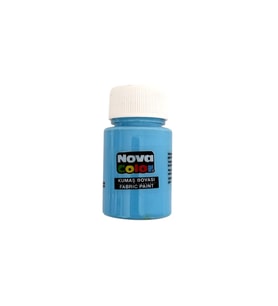 Kumaş boyası, canlı renkler, solmaz, tişört, çanta, tekstil boyası-Açık Mavi 30ml-1 Adet