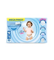 Mega Paket Bebek Bezi 6 Beden 15+ Kg 80 Adet