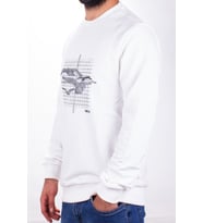 Twister 1915 Ekru Bisiklet Yaka Erkek Sweat