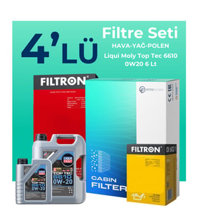 Filtron Land Rover Evoque 1.5 Benzinli Filtre Bakım Seti Liqui Moly Motor Yağlı (2020-2023) 4 Lü