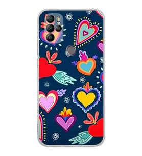 PrintiFy GM 21 Pro New Edition ile Uyumlu 1mm Slim Fit Retro Renkler 3 Baskılı Silikon Şeffaf Kılıf