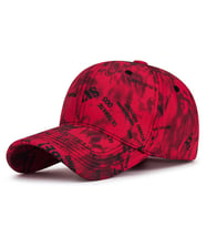 Valkyrie Unisex Kırmızı Grafiti Desenli Baseball Şapka Ayarlanabilir Streetwear Hip Hop Spor Şapka