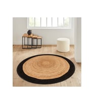 Eliana Home Baskılı, Yıkanabilir Kaymaz Taban Yuvarlak Halı LNA7031 120x120 cm (Bej)