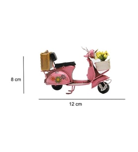 Dekoratif Metal Scooter Önü Sepetli