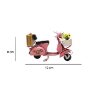 Dekoratif Metal Scooter Önü Sepetli