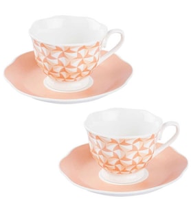 Tantitoni Pink Wind 2 Kişilik Kahve Fincan Takımı