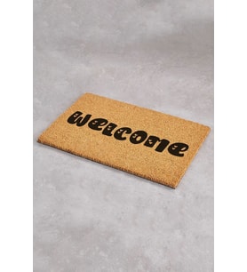 Welcome Baskılı Dış Kapı Paspası Koko Paspas Kıl Paspas Kapı Önü Paspas Giriş Paspası Kalın Paspas
