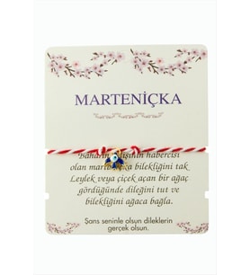 Kırlangıç Marteniçka İp Bileklik (Kırmızı)