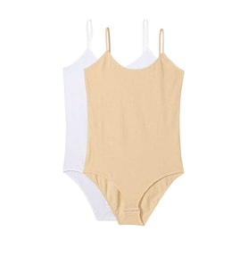 2 Adet İp Askılı Kadın Çıtçıtlı Body Beyaz ve Ten