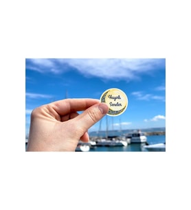Hayırlı Seneler Etiketi Şekilli Mat Sticker 4x3.99 Cm (40 Adet)